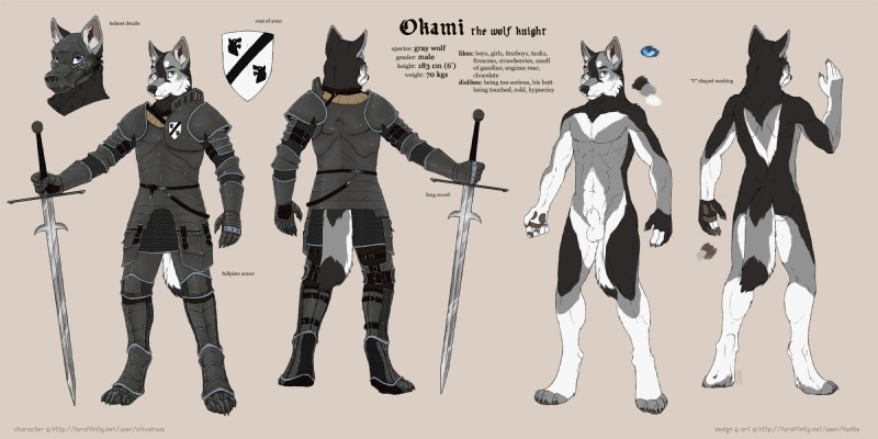 okami the wolf knight created by fuckie