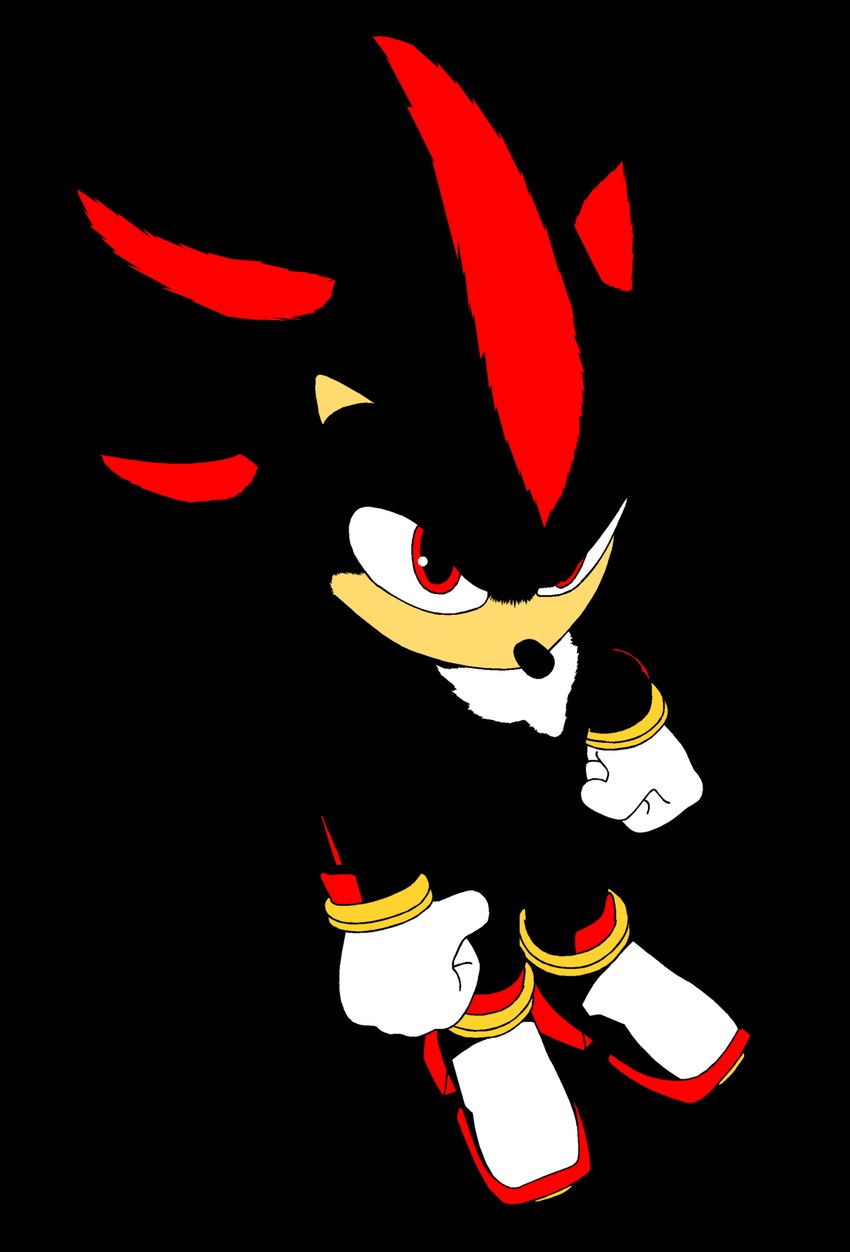 arm_markings black_body black_quills chest_tuft clothing footwear fur gloves handwear male markings multicolored_quills quills_(anatomy) red_eyes red_quills shoes solo tuft white_body white_fur swift_bristle sega sonic_the_hedgehog_(series) sonic_the_hedgehog_3_(film) shadow_the_hedgehog eulipotyphlan hedgehog mammal absurd_res hi_res