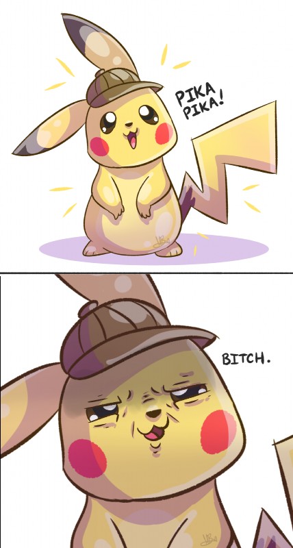 detective pikachu (pokemon detective pikachu and etc) created by mynnub