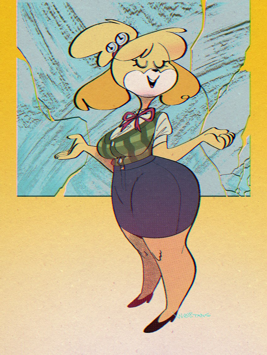 isabelle (animal crossing and etc) created by wolftangart