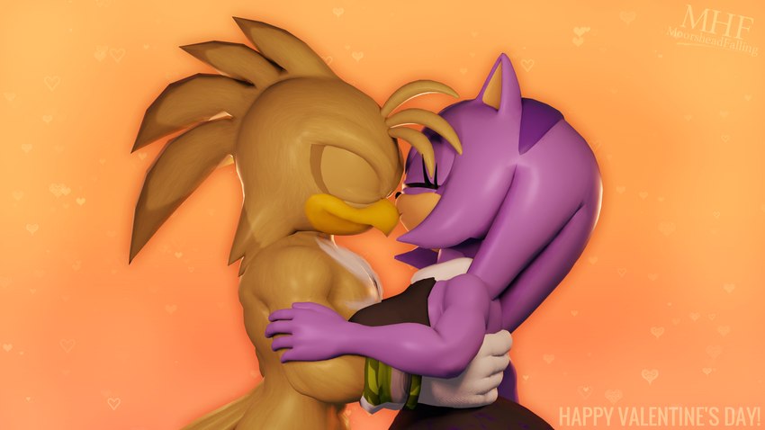 anthro beak duo female holidays hug kissing male moorsheadfalling sega sonic_the_hedgehog_(series) valentine's_day fan_character avian eulipotyphlan hedgehog mammal 16:9 3d_(artwork) 4k absurd_res digital_media_(artwork) hi_res widescreen