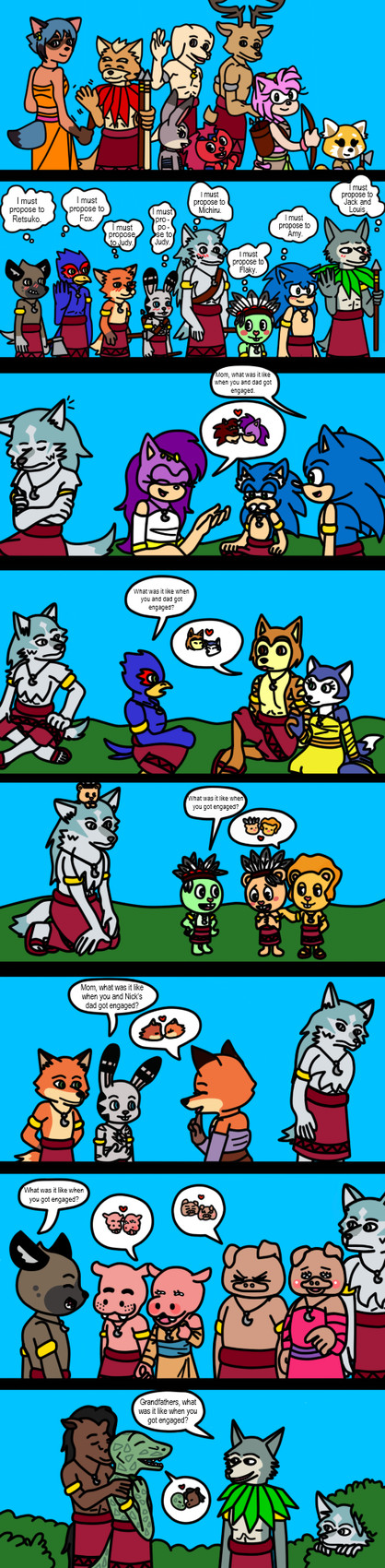 mr. wolf, legoshi, sonic the hedgehog, louis, michiru kagemori, and etc (sonic the hedgehog (series) and etc) created by ameth18 and sirinathehedgehog