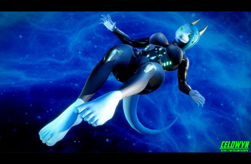 anthro black_border bodysuit border breasts clothing colored_nails feet female floating foot_fetish humanoid_feet latex nails plantigrade pose sharp_teeth skinsuit solo space spacesuit star tail teeth text tight_clothing celdwyn_(artist) mythology celdwyn dragon humanoid lizard mythological_creature mythological_scalie reptile scalie 3d_(artwork) blender_(artwork) digital_media_(artwork) hi_res url watermark