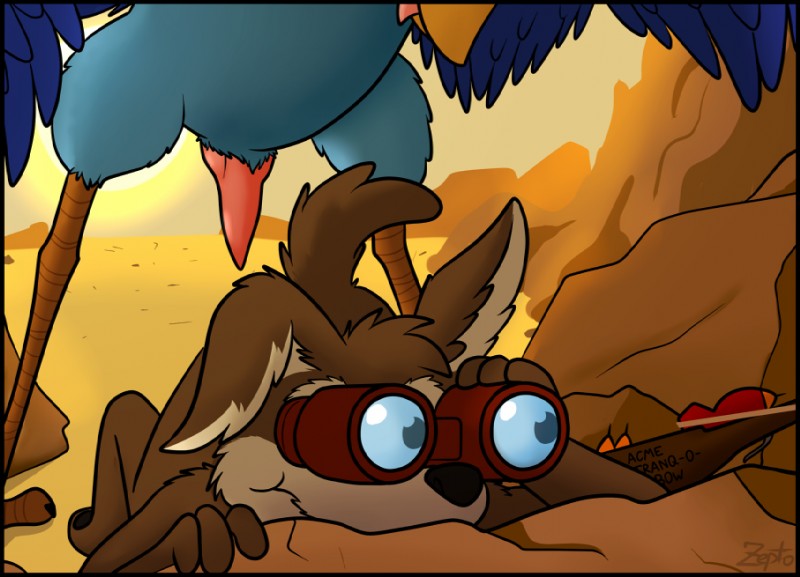 road runner and wile e. coyote (warner brothers and etc) created by zeptophidia