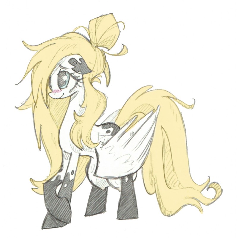 blush female feral nightypearl solo teats siurize skutchi hasbro makelovepony my_little_pony fan_character equid equine horse mammal pony colored hi_res