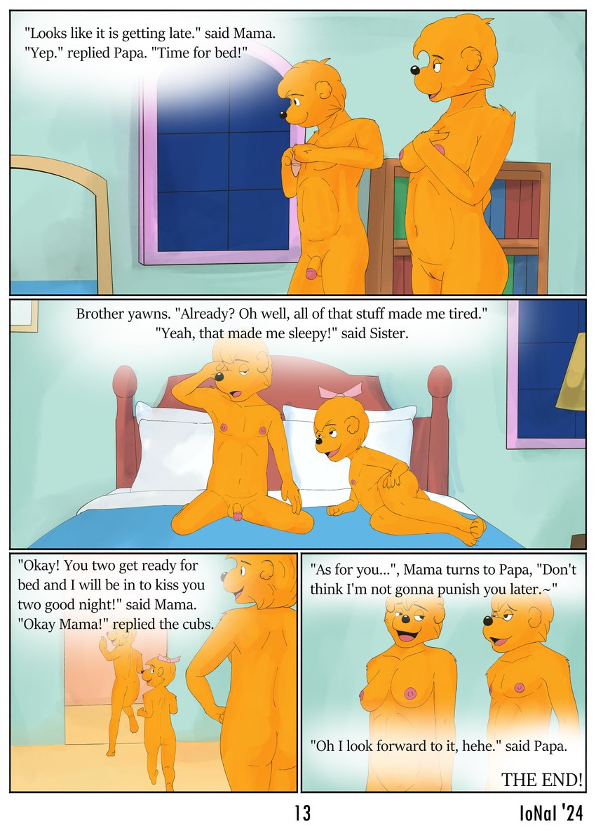 age_difference bed bedroom breasts dialogue female furniture genitals humanoid_genitalia humanoid_penis loli nude penis text young ionai berenstain_bears brother_bear_(character) mama_bear_(berenstain_bears) papa_bear sister_bear bear mammal absurd_res comic english_text hi_res brother_(lore) brother_and_sister_(lore) daughter_(lore) father_(lore) father_and_child_(lore) father_and_daughter_(lore) father_and_son_(lore) incest_(lore) mother_(lore) mother_and_child_(lore) mother_and_daughter_(lore) mother_and_son_(lore) parent_(lore) parent_and_child_(lore) parent_and_daughter_(lore) parent_and_son_(lore) sibling_(lore) sister_(lore) son_(lore)