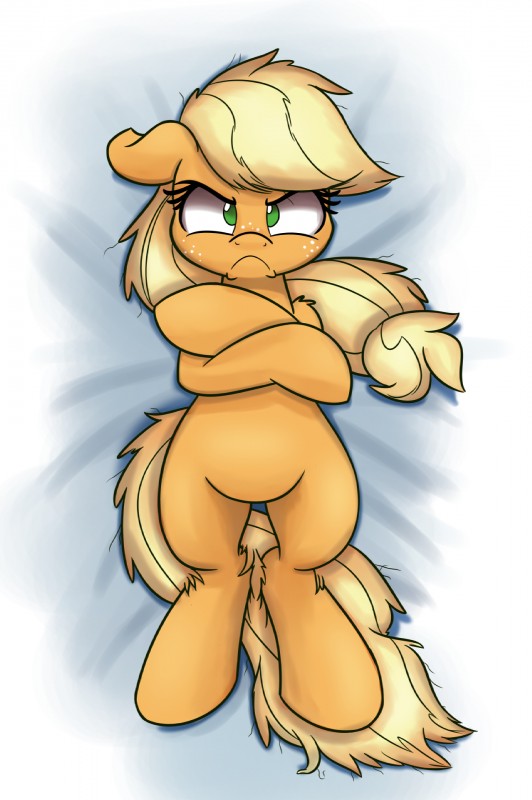 annoyed female feral frown looking_at_viewer semi-anthro solo heir-of-rick friendship_is_magic hasbro my_little_pony applejack_(mlp) earth_pony equid equine horse mammal pony 2015 hi_res