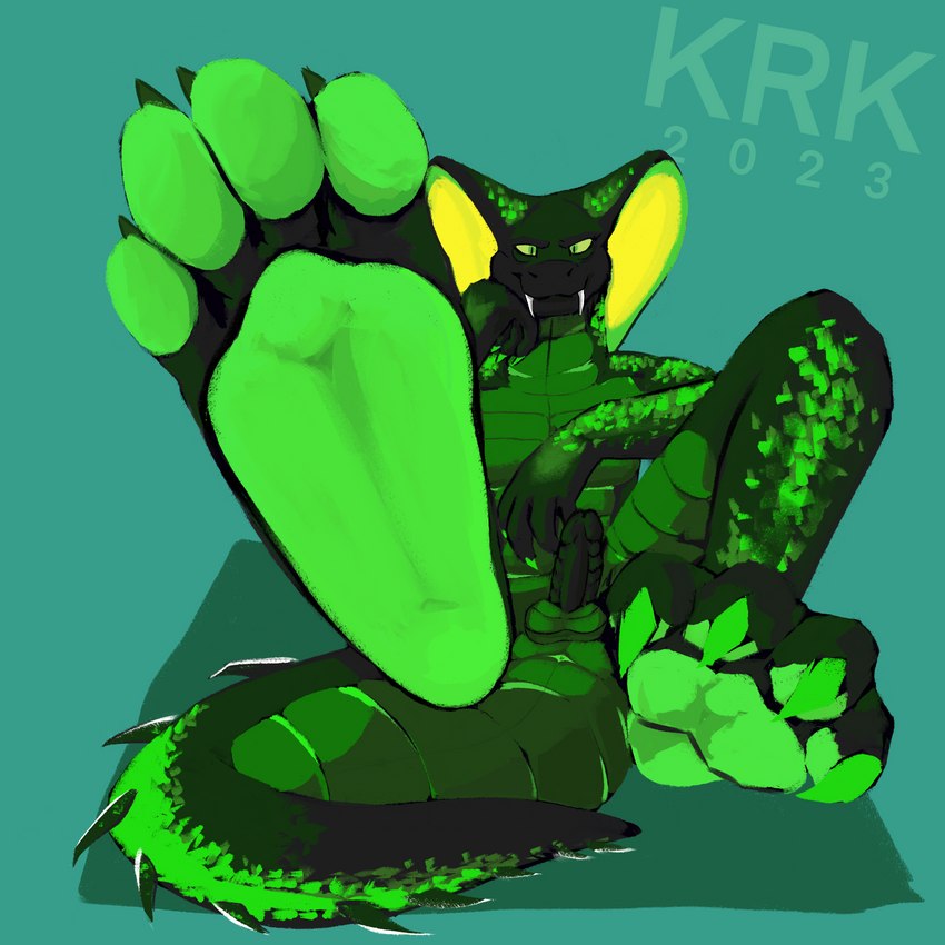 anthro anus dominant dominant_male erection feet foot_fetish foot_focus full_foot_pawpads hindpaw male pawpads paws sneak solo worship_request worshiping sketchotterly cobra reptile scalie snake 1:1 hi_res