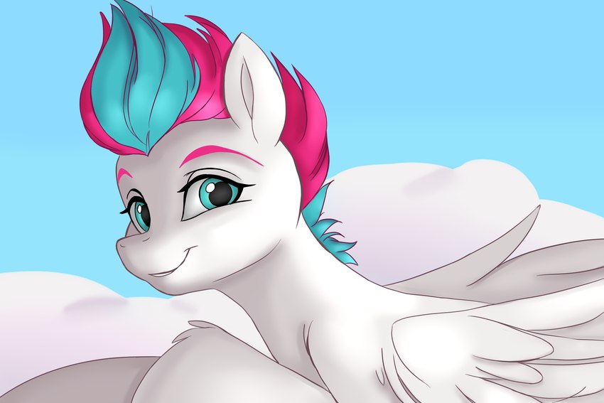 cloud female smile solo wings ask-colorsound jbond third-party_edit hasbro mlp_g5 my_little_pony mythology zipp_storm_(mlp) equid equine horse mammal mythological_creature mythological_equine pegasus pony colored hi_res