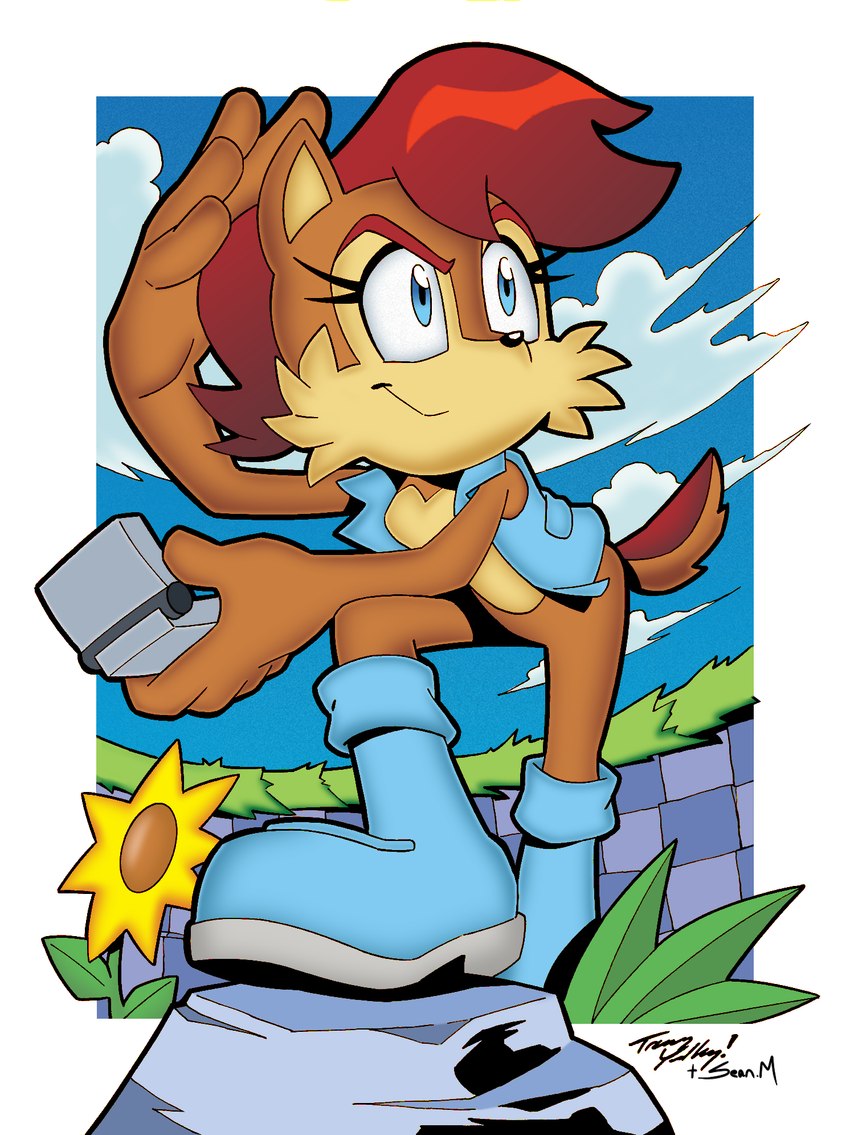 nicole and sally acorn (sonic the hedgehog (archie) and etc) created by mobian monster and tracy yardley