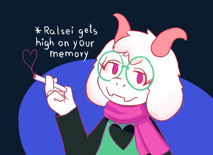 ralsei (ralsei smoking blunt and etc) created by furufoo