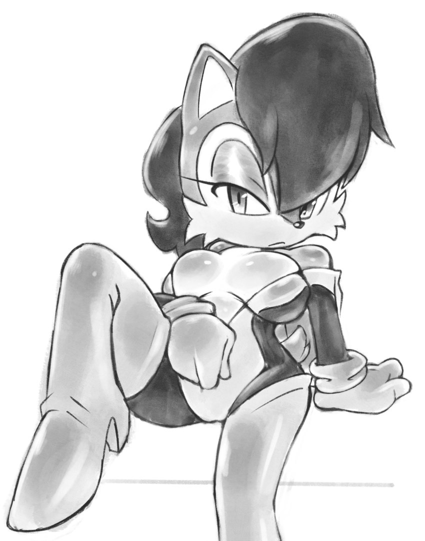 anthro boots breasts cheek_tuft clothing eyelashes facial_tuft female footwear frown gloves hair handwear high_heels jumpsuit lidded_eyes shoes solo tail tuft undressing wide_hips icydirtball archie_comics sega sonic_the_hedgehog_(archie) sonic_the_hedgehog_(comics) sonic_the_hedgehog_(series) saleta_acorn chipmunk ground_squirrel mammal rodent sciurid hi_res monochrome