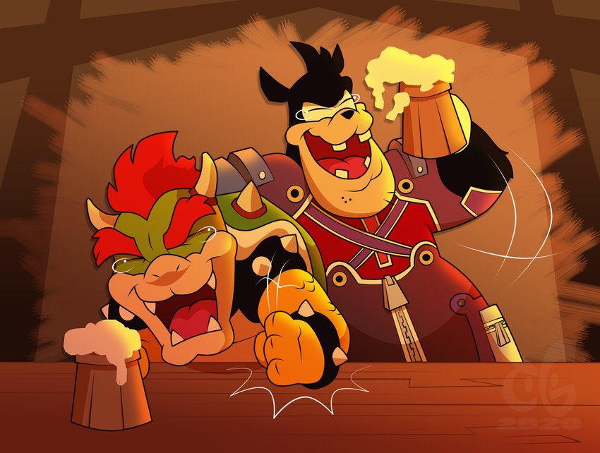 bowser and pete (mario bros and etc) created by toongrowner