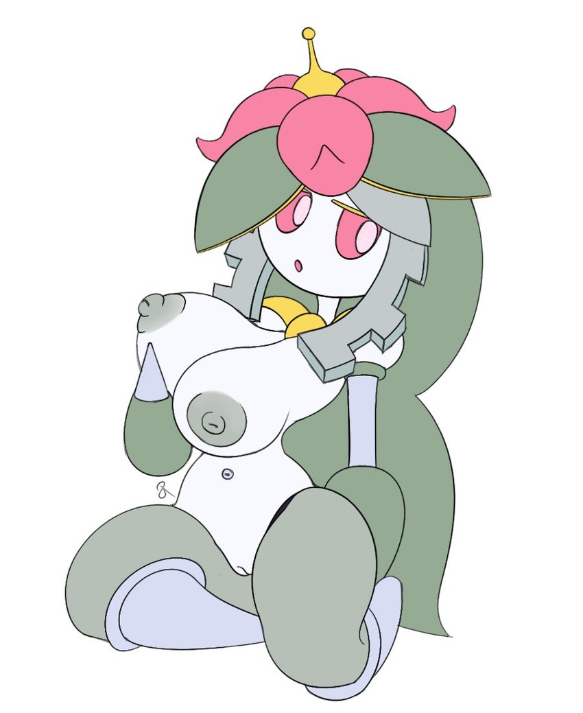 alternate_color alternate_species areola big_areola big_breasts big_nipples breasts female flower fusion gear genitals green_areola green_nipples grey_body grey_hair hair huge_areola huge_breasts huge_nipples machine nipples non-mammal_breasts not_furry open_mouth pink_eyes plant pokemon_fusion puffy_areola puffy_nipples pussy red_sclera short_stack simple_background solo standing thick_thighs white_background white_body rasenxoru fakemon nintendo pokemon l-y5_(galacta_k) generation_5_pokemon generation_7_pokemon humanoid hybrid legendary_pokemon lilliarna lilligant magearna pokemon_(species) robot robot_humanoid digital_media_(artwork) full-length_portrait portrait