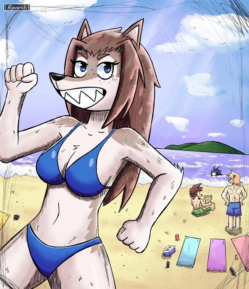 anthro female group rsbr chrome_(rsbr) hyori_(rsbr) moze_(rsbr) ron_(rsbr) afrosoricid animal_humanoid canid canid_humanoid canine canine_humanoid canis domestic_dog humanoid mammal mammal_humanoid pangolin pangolin_humanoid tenrec tenrec_humanoid wolf wolf_humanoid absurd_res hi_res