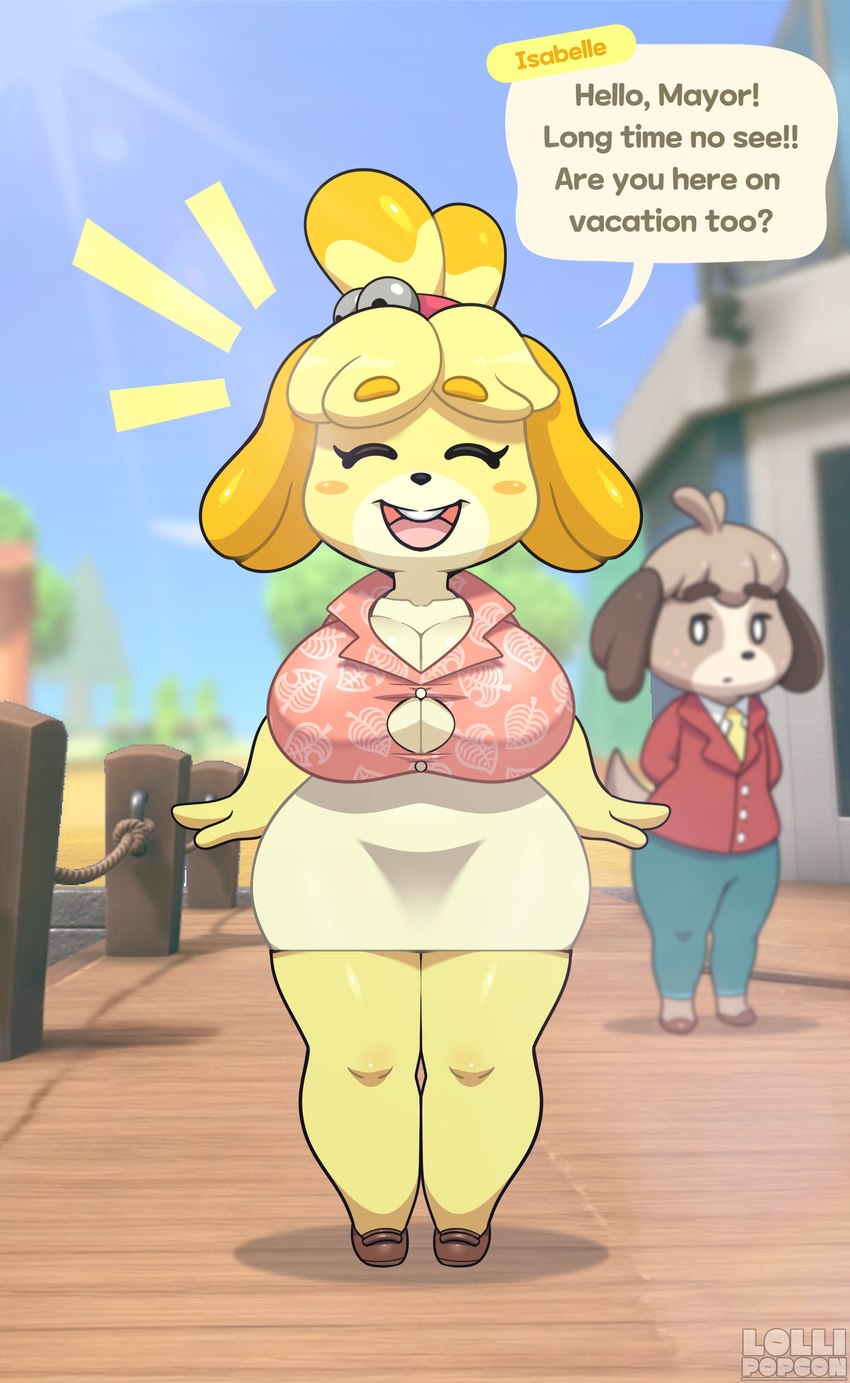 digby and isabelle (animal crossing and etc) created by lollipopcon