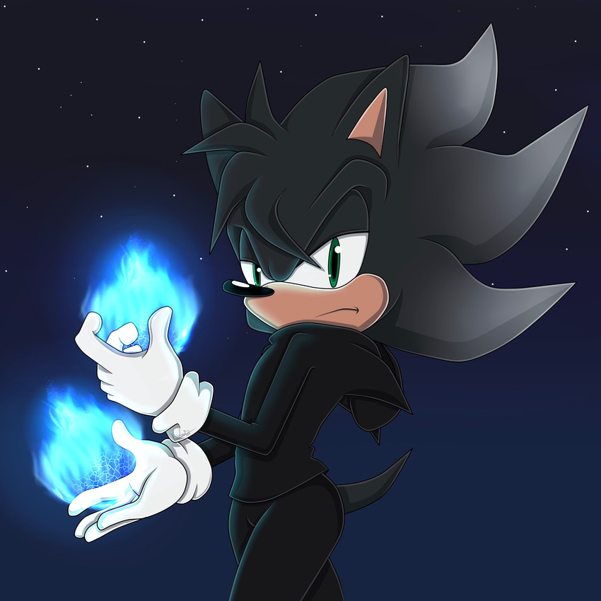 angry black_clothing butt clothing elemental_manipulation fire fire_manipulation fireball gloves green_eyes handwear hoodie male night skintight_clothing solo star thick_thighs tight_clothing topwear white_clothing white_gloves white_handwear kwoodsartofficial_(artist) sega sonic_the_hedgehog_(series) cody_hedgie fan_character eulipotyphlan hedgehog humanoid mammal 1:1 2019 absurd_res hi_res