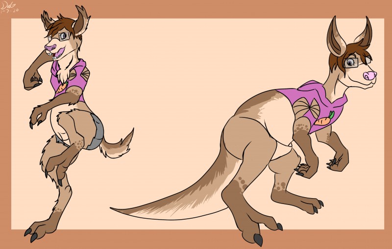 anthro female feral male pouch_(anatomy) solo transformation dragonwithgames kangaroo lagomorph leporid macropod mammal marsupial rabbit absurd_res hi_res