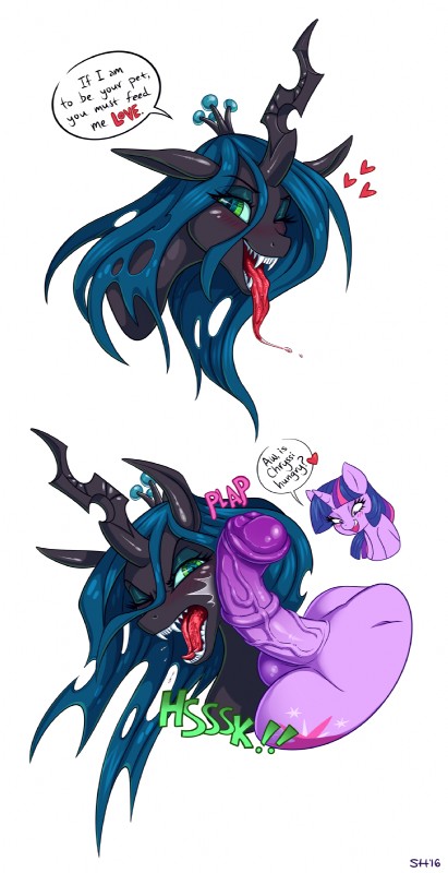 queen chrysalis and twilight sparkle (friendship is magic and etc) created by sorc