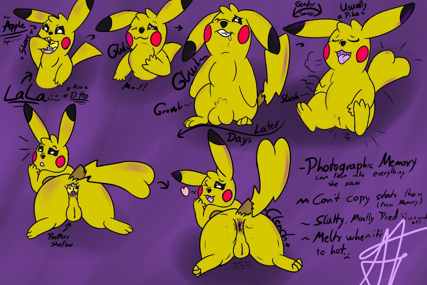 almost_fully_inside anal anal_vore butt female feral full_tour fully_inside gender_transformation male oral_vore partially_inside safe_vore swallowing transformation vore afraidpichu nintendo pokemon apple_the_pichu generation_1_pokemon generation_2_pokemon pichu pikachu pokemon_(species) absurd_res hi_res