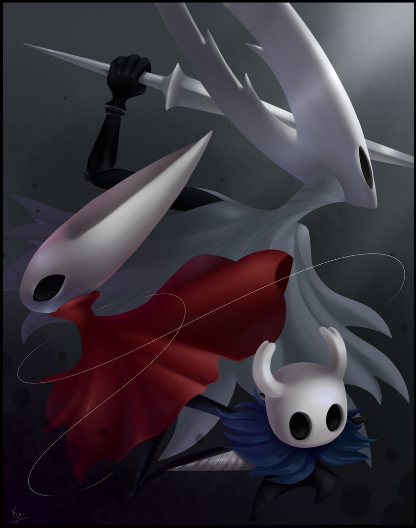 hollow knight, hornet, the knight, and void (hollow knight and etc) created by kakrita