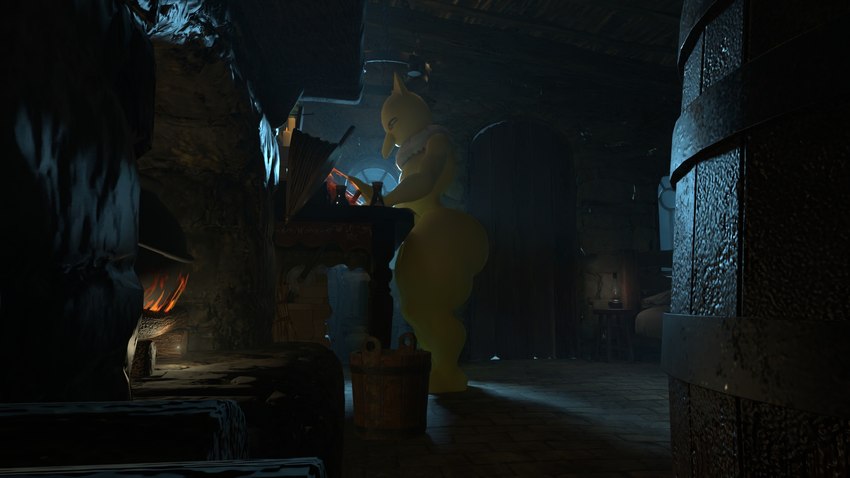 anthro bellows big_butt butt female fireplace inside neck_tuft nude solo standing thick_thighs tuft wide_hips yellow_body suicune_queen_(artist) nintendo pokemon generation_1_pokemon hypno_(pokemon) pokemon_(species) 16:9 3d_(artwork) digital_media_(artwork) hi_res widescreen