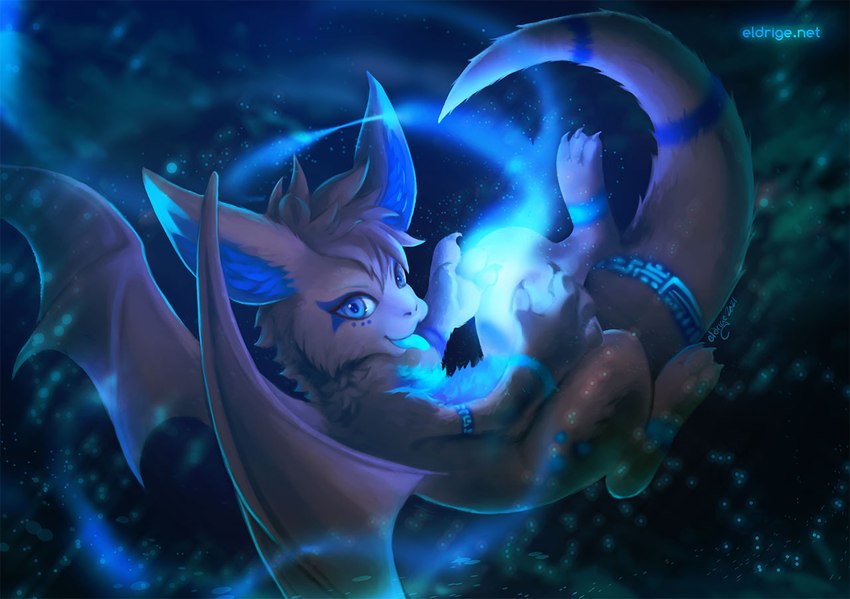 blue_eyes brown_body brown_fur detailed_background feral fur magic magic_user male solo text eldrige dust:_an_elysian_tail fuko url