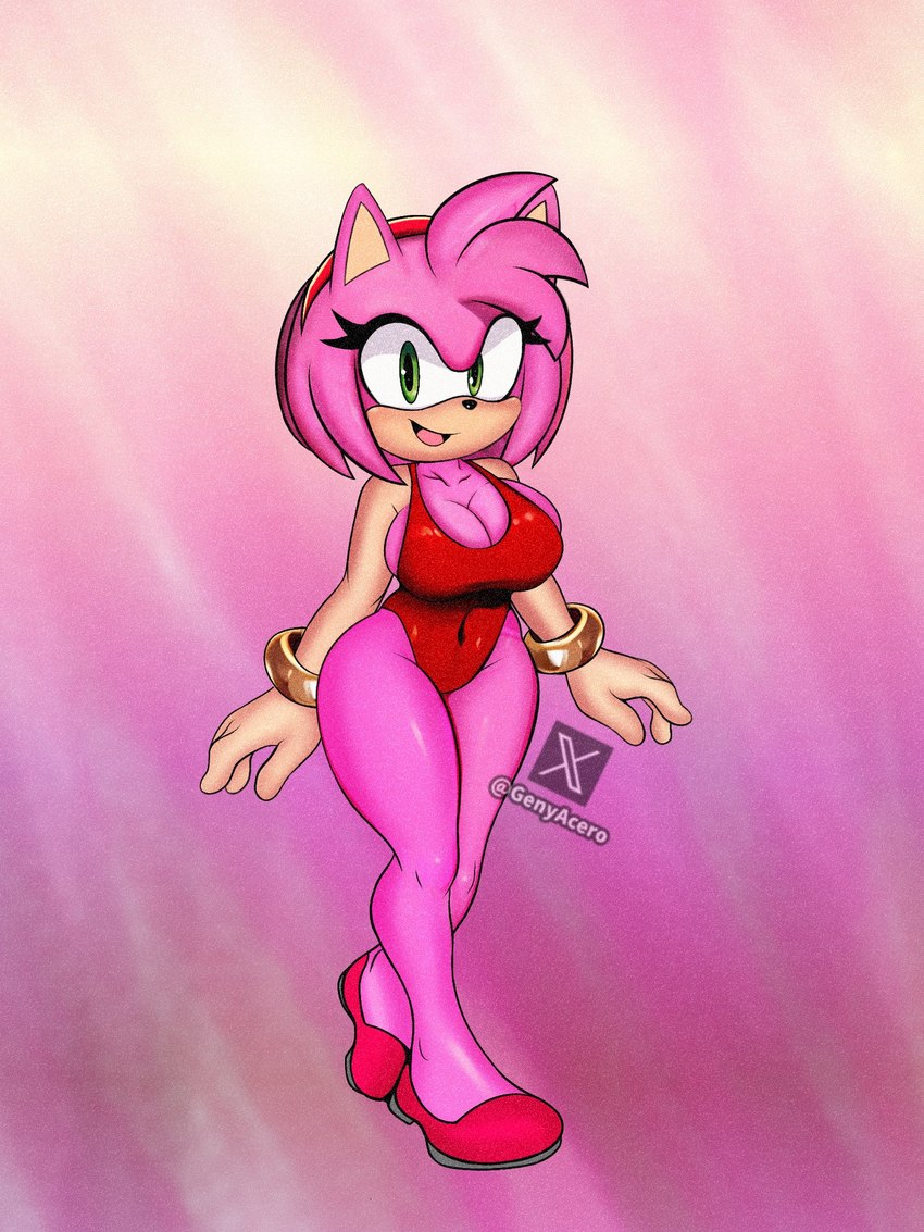 amy rose (sonic the hedgehog (series) and etc) created by genyacero