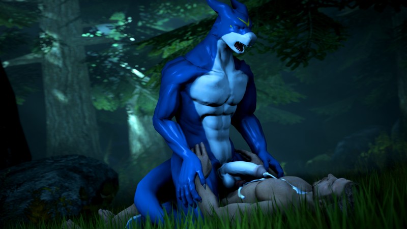 abs anthro anthro_dominating_human anthro_penetrated anthrofied balljob bodily_fluids claws cum cum_on_chest digiphilia dominant dominant_anthro duo eyes_closed forest genital_fluids genitals grass grinded_silly grinding human_on_anthro human_penetrating human_penetrating_anthro interspecies looking_pleasured lying male male/male male_penetrated male_penetrating male_penetrating_male moan muscular muscular_male narrowed_eyebrows nipples nude open_mouth orgasm orgasm_face pecs penetration penis plant sex submissive submissive_human teeth tree fox_whisper85 bandai_namco digimon digimon_(species) flamedramon human mammal scalie 16:9 2017 3d_(artwork) digital_media_(artwork) hi_res source_filmmaker_(artwork) widescreen