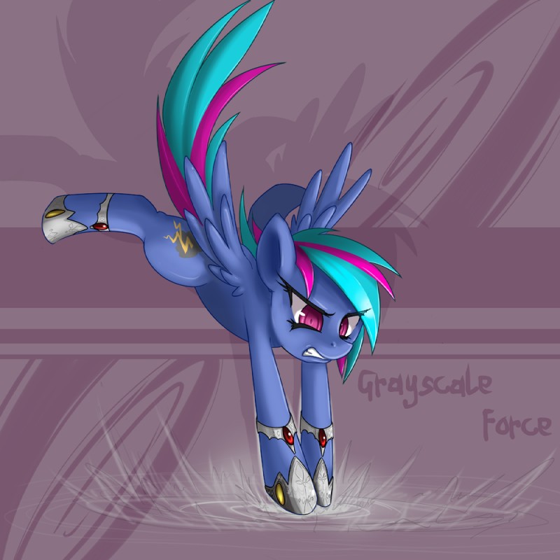 bracelet cutie_mark evil_counterpart feathered_wings feathers female feral hair jewelry multicolored_hair pink_eyes smile solo two_tone_hair wings starlight_spark hasbro my_little_pony mythology fan_character equid equine mammal mythological_creature mythological_equine pegasus 1:1 2012