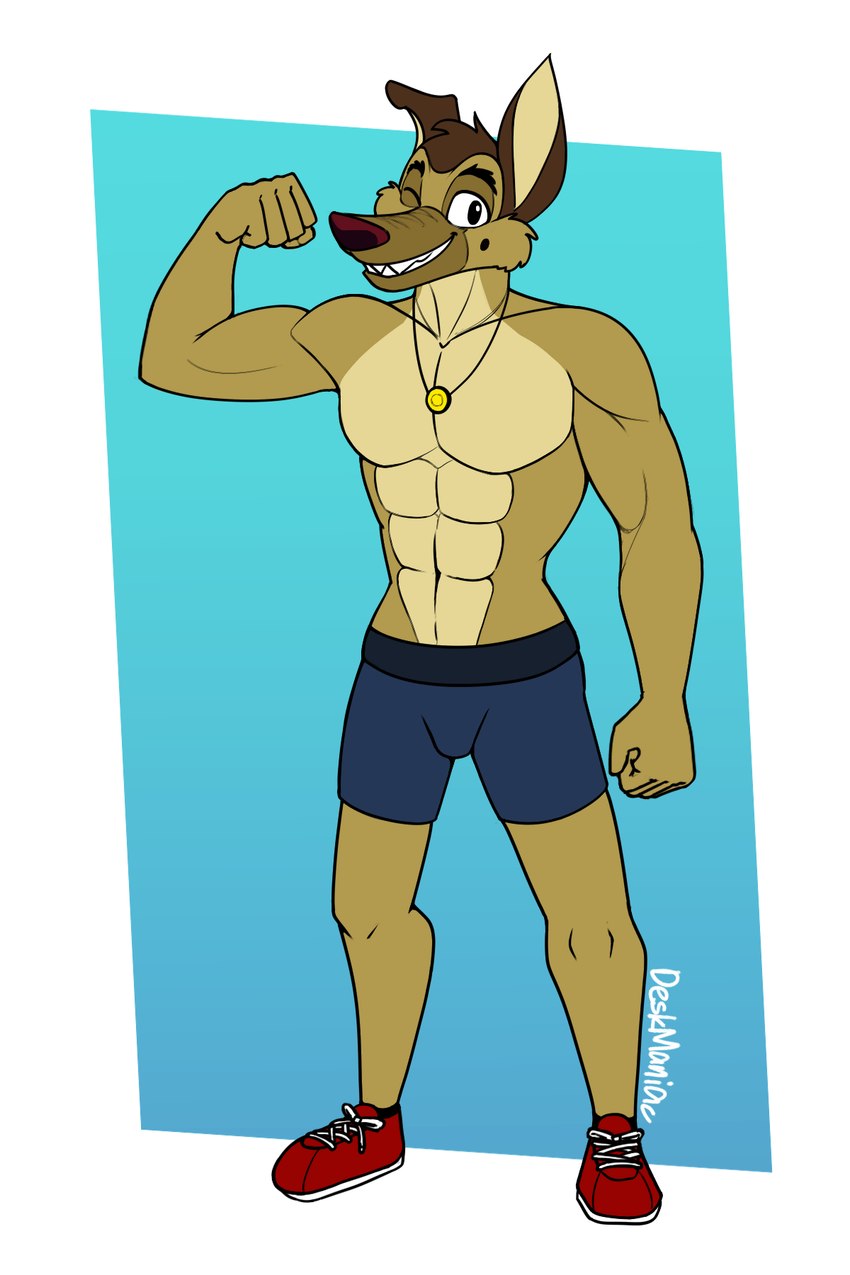 abs anthro anthrofied athletic athletic_anthro athletic_male black_nose bottomwear brown_body brown_fur clothed clothed_anthro clothed_male clothing flexing footwear fur grin jewelry male muscular muscular_anthro muscular_male necklace pecs shoes shorts smile sneakers solo standing teeth topless topless_anthro topless_male deskmaniac all_dogs_go_to_heaven don_bluth charlie_barkin canid canine canis domestic_dog german_shepherd herding_dog mammal pastoral_dog 2024 2:3 hi_res signature