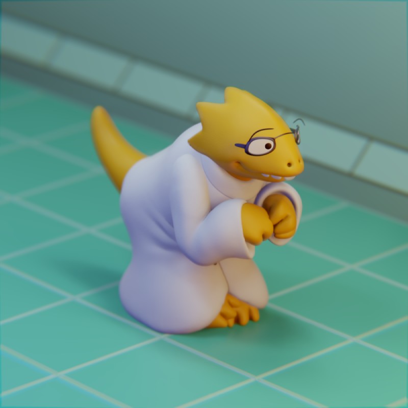 alphys (undertale (series) and etc) created by yowesephth