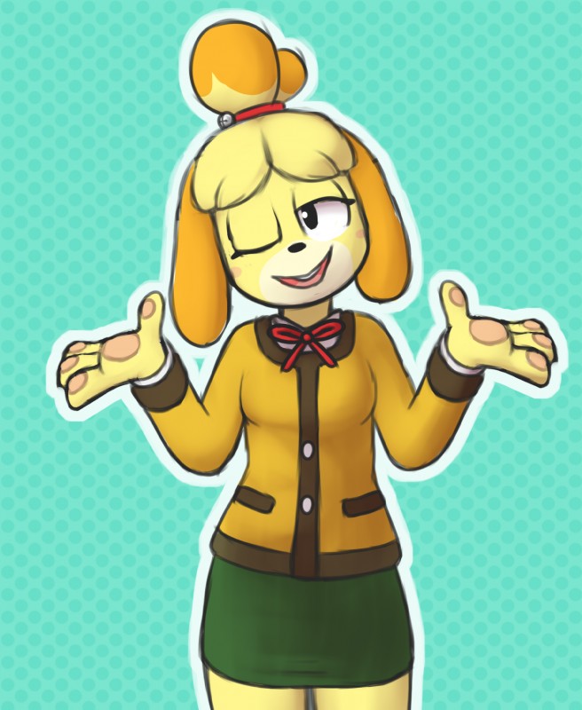 isabelle (animal crossing and etc) created by maple syrup art