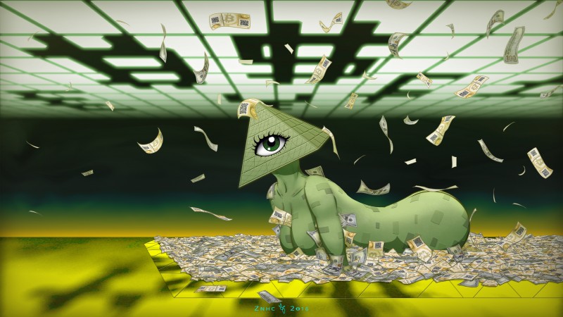 1_eye abstract_background banknote breasts butt female for_a_head illuminati looking_at_viewer money mouthless not_furry nude personification pose pyramid solo swimming_pool znhc bitcoin fan_character monica_(sageroot) animate_inanimate demon humanoid object_head 16:9 2016 4k absurd_res digital_media_(artwork) hi_res pinup widescreen