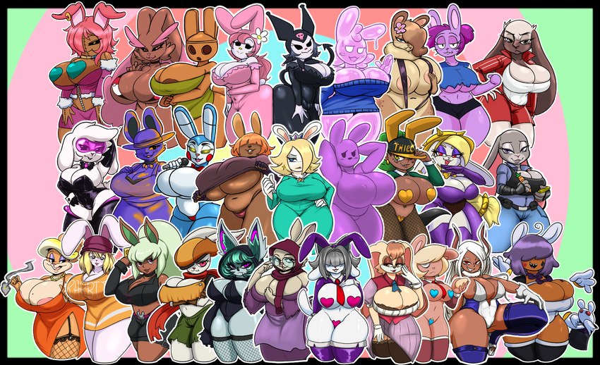 coco, hazel, cross, emily, enid, and etc (mario plus rabbids kingdom battle and etc) created by jyto