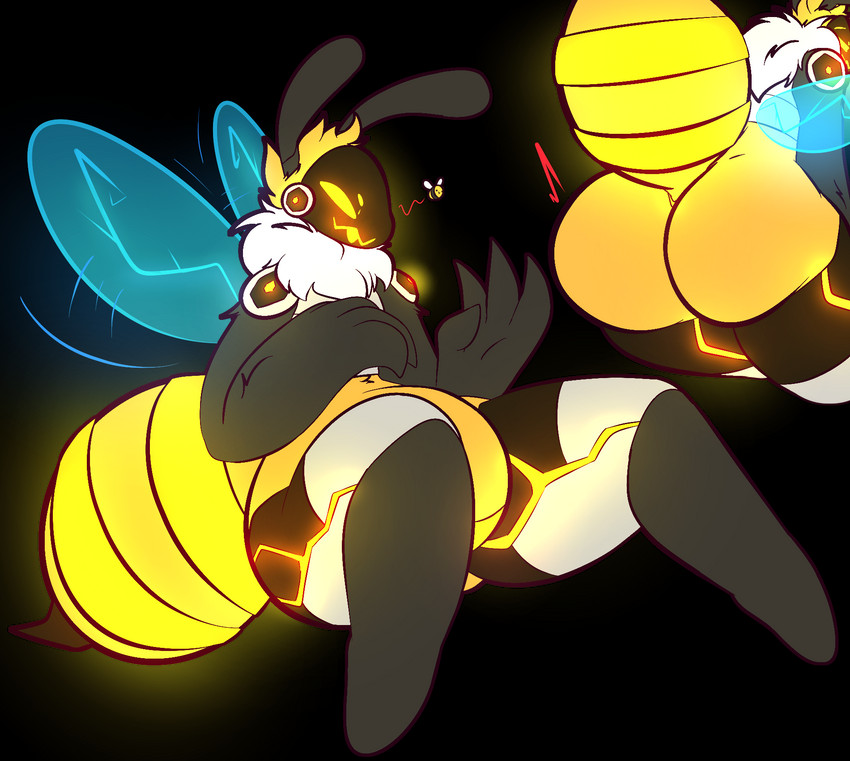 4_fingers ambiguous_gender anthro belly big_butt butt fingers fur machine presenting presenting_hindquarters rear_view simple_background solo thick_thighs transparent_background wide_hips wings yellow_body yellow_fur lightningfire12 rgbee arthropod bee hybrid hymenopteran insect protogen 2020 alpha_channel digital_media_(artwork) hi_res