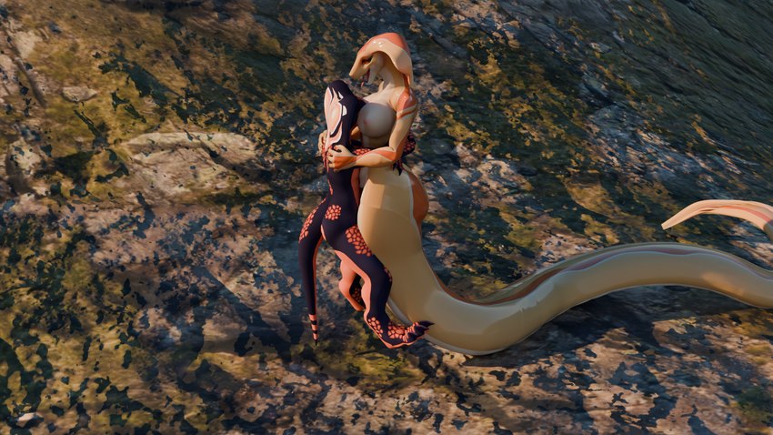 anthro apode between_breasts big_butt breast_squeeze breast_squish breasts butt duo face_in_breasts female legless male male/female serpentine squeezing squish capitalnexus x-com draconcopode naga reptile scalie snake viper_(x-com) 16:9 3d_(artwork) digital_media_(artwork) hi_res widescreen