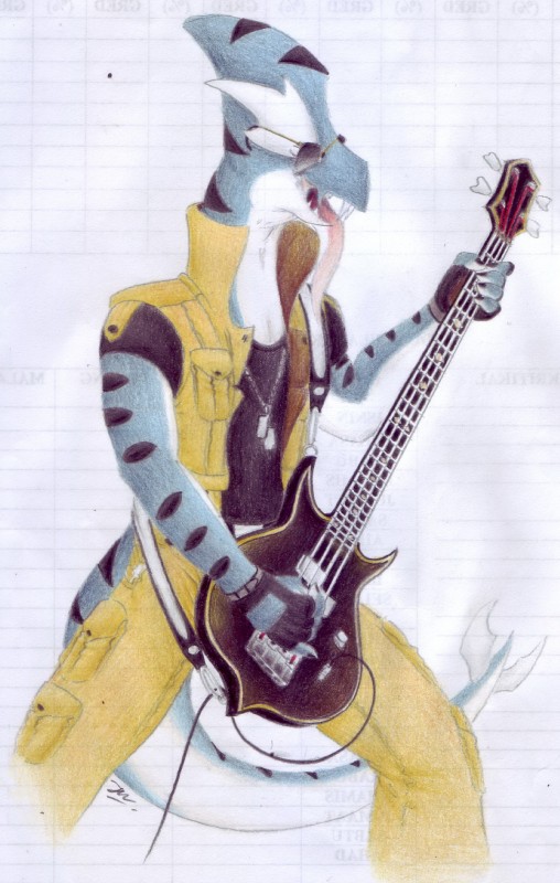 alternate_color anthro anthrofied bass_guitar black_body black_scales black_stripes blue_body blue_scales clothing eyewear fangs fingerless_gloves gloves guitar handwear long_tongue male multicolored_body multicolored_scales musical_instrument open_mouth playing_guitar playing_music plucked_string_instrument pokemorph scales sharp_teeth simple_background solo string_instrument stripes sunglasses teeth tongue tongue_out white_background white_body white_scales caleb_magness nintendo pokemon fan_character vincent_vagia avian generation_3_pokemon legendary_pokemon pokemon_(species) scalie shadow_lugia shadow_pokemon absurd_res hi_res