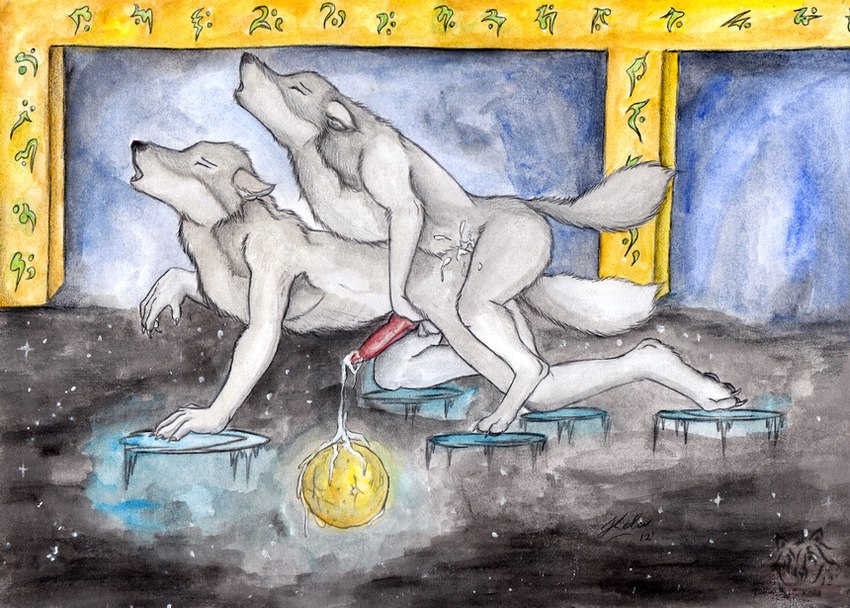 anal anal_penetration animal_genitalia animal_penis anthro anthro_on_bottom anthro_on_feral anthro_penetrated balls bestiality black_nose bodily_fluids butt canine_genitalia canine_penis cum cum_in_ass cum_inside cum_on_butt cum_on_own_penis cum_on_penis cum_on_planet cum_on_self cum_splatter doggystyle duo ears_back erection eyes_closed feral feral_on_top feral_penetrating feral_penetrating_anthro from_behind_position fur genital_fluids genitals grey_balls grey_body grey_fur grey_sheath intraspecies intraspecies_bestiality logo looking_pleasured macro male male/male male_on_bottom male_on_top male_penetrated male_penetrating male_penetrating_male obscured_penetration on_bottom on_top open_mouth penetration penile penile_penetration penis penis_in_ass pivoted_ears planet red_penis sex sheath side_view tail white_balls white_body white_fur white_sheath kola_(artist) canid canine mammal 2012 artist_logo dated traditional_media_(artwork)