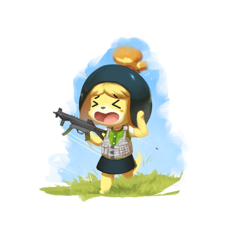 isabelle (animal crossing and etc) created by burgerkiss