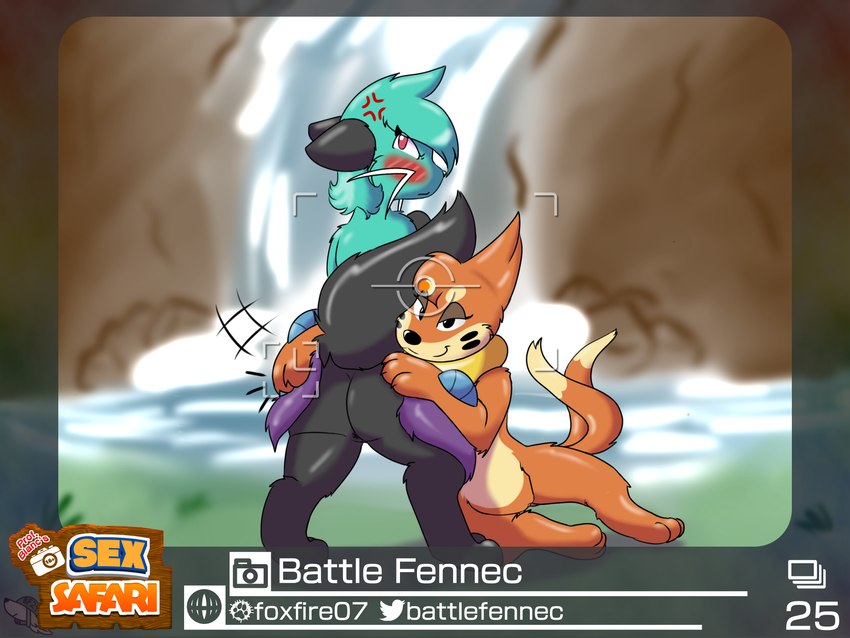 anus butt butt_slap duo female female/female flustered genitals inviting presenting_partner pussy slap spanking waterfall battle_fennec nintendo pokemon pokemon_snap prof_blanc's_sex_safari carla_(battle_fennec) sondra_(battle_fennec) buizel dewott generation_4_pokemon generation_5_pokemon mammal mustelid musteline otter pokemon_(species) shiny_pokemon true_musteline weasel 4:3 absurd_res hi_res