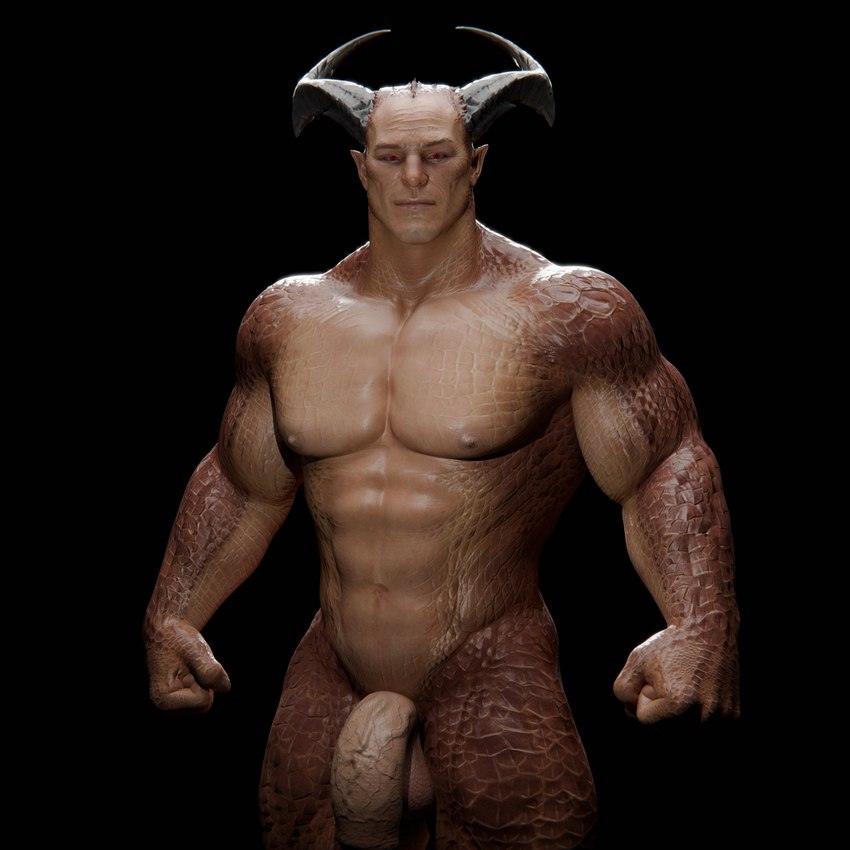 2_horns abs balls genitals horn looking_at_viewer male muscular muscular_humanoid muscular_male nipples pecs penis red_eyes scales solo vein veiny_penis voluox mortal_kombat mortal_kombat_1 mythology shao_kahn animal_humanoid dragon dragon_humanoid humanoid mythological_creature mythological_scalie scalie 1:1 3d_(artwork) absurd_res digital_media_(artwork) hi_res