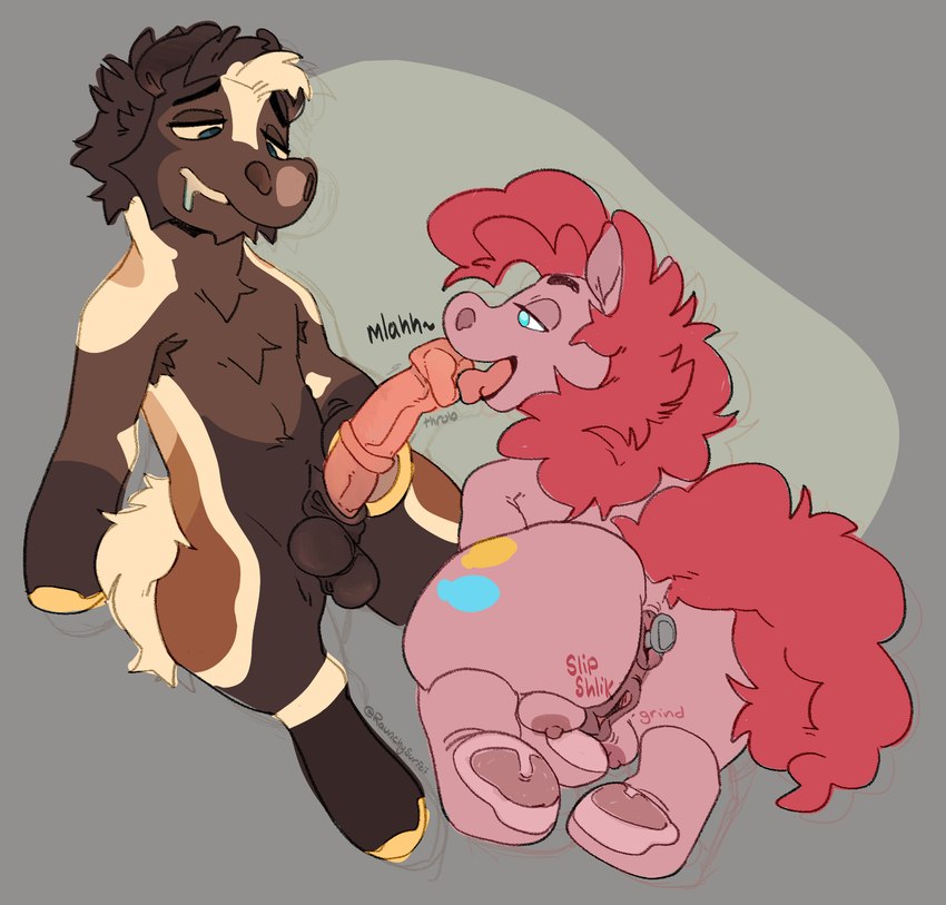 fursona and pinkie pie (friendship is magic and etc) created by raunchysurfeit