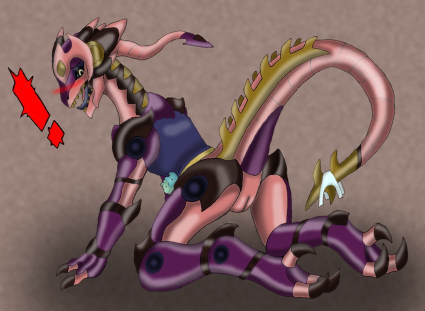 3_fingers 3_toes all_fours alternate_species anthro bald bare_shoulders barefoot belt big_butt black_sclera black_tongue blush bottomless brown_body brown_claws brown_metal brown_scales butt claws clothed clothing crown digitigrade embarrassed exclamation_point eyelashes feet female finger_claws fingers forehead_gem gem genitals gold_(metal) gold_scales hair headgear heel_claw horn long_neck long_tail long_tongue looking_back machine metal metal_scales metallic_body mid_transformation mostly_nude open_mouth panties pink_hair pink_metal ponytail pupils purple_hair purple_metal pussy raised_tail rear_view robotization scales sharp_teeth shirt simple_background snout solo spade_tail species_transformation spread_legs spreading t-shirt tail teeth thick_thighs toe_claws toes tongue topwear torn_clothing torn_panties torn_underwear transformation transformation_through_technology underwear white_clothing white_panties white_underwear yellow_eyes yellow_teeth ivanks mankor hasbro mythology takara_tomy transformers transformers:_prime transformers_aligned_continuity miko_nakadai dragon mythological_creature mythological_scalie predacon reptile robot scalie