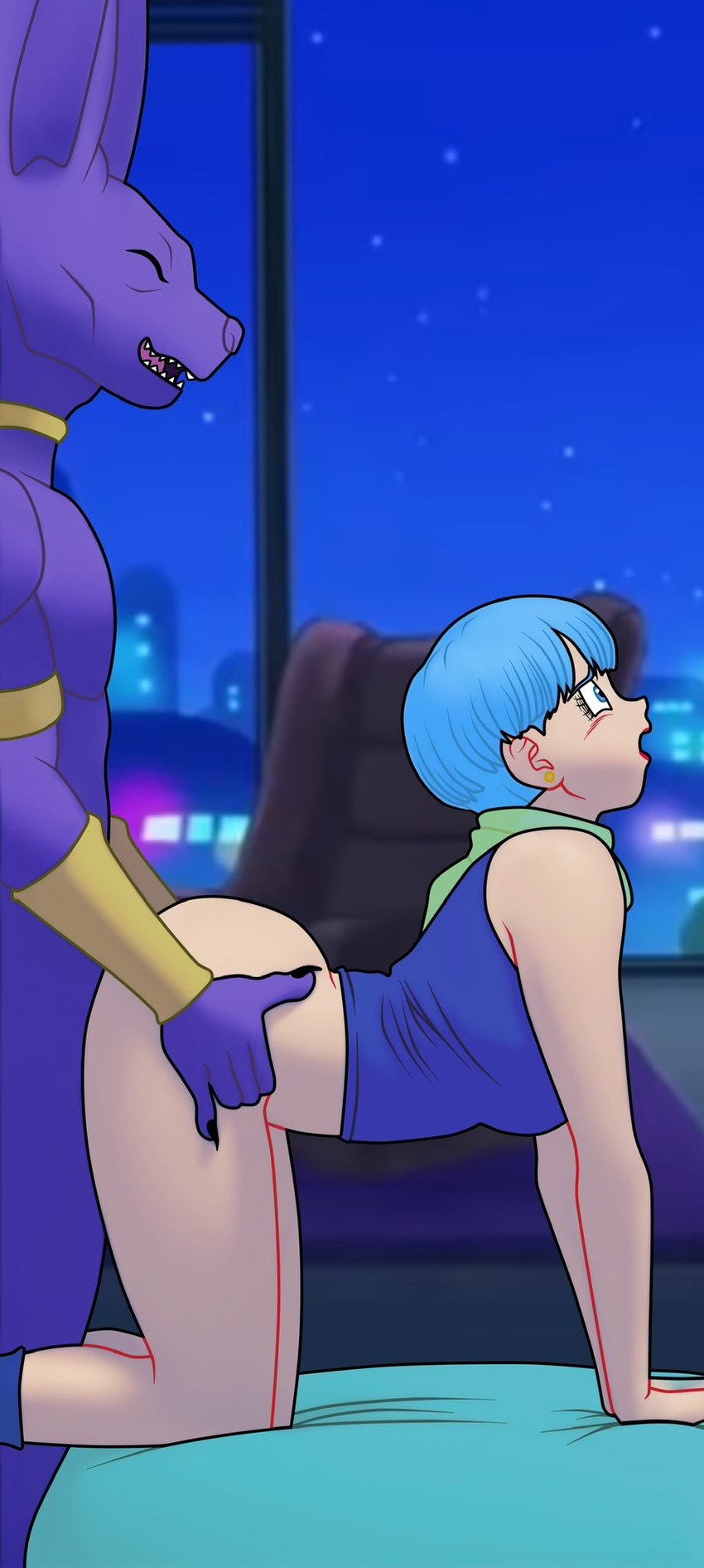 blue_hair doggystyle duo female from_behind_position hair hairless male male/female night nude open_mouth red_hair sex jucifer999 setthh98 dragon_ball dragon_ball_super beerus bulma animal_humanoid cat_humanoid deity domestic_cat felid felid_humanoid feline feline_humanoid felis hairless_cat human humanoid mammal mammal_humanoid sphynx_(cat) hi_res