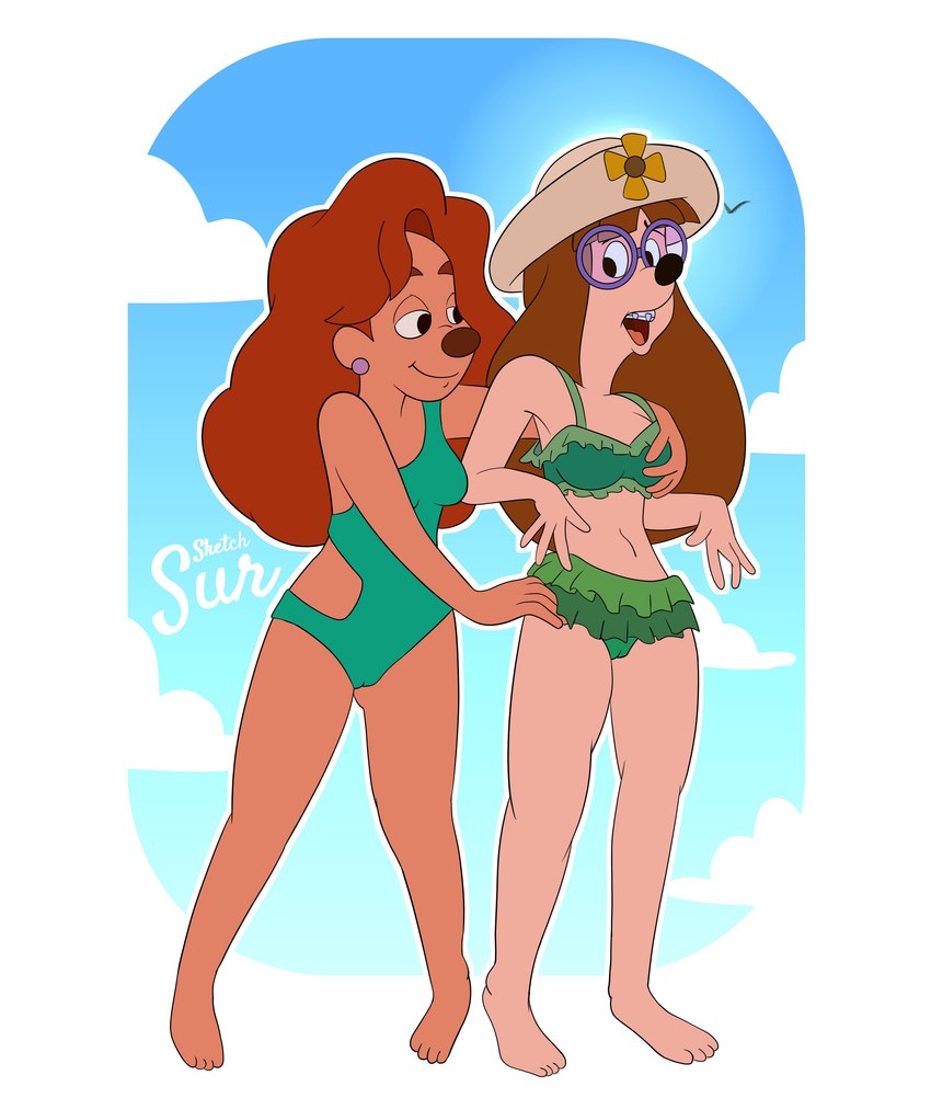 roxanne and stacey (goof troop and etc) created by sketch sur