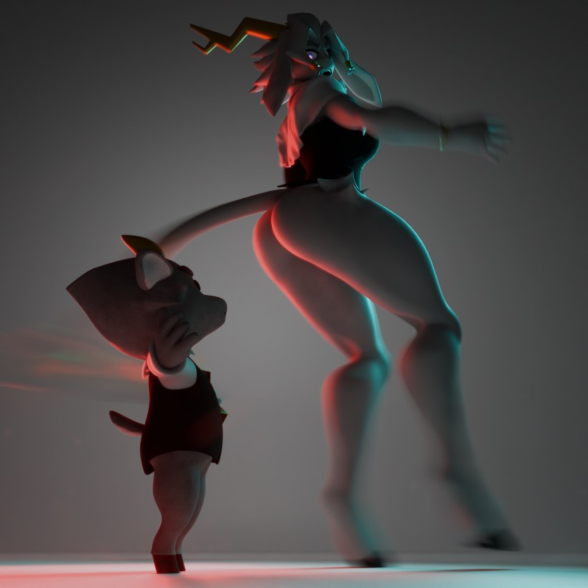 anthro antlers black_clothing black_topwear black_vest bottomless butt clothed clothing duo falling female fur grey_body grey_fur hooves horn imminent_facesitting long_ears looking_back male male/female purple_eyes size_difference stumbling tail topwear vest haolde blender_cycles pseudoregalia butler_(pseudoregalia) sybil_(pseudoregalia) bovid caprine goat mammal 3d_(artwork) digital_media_(artwork) hi_res