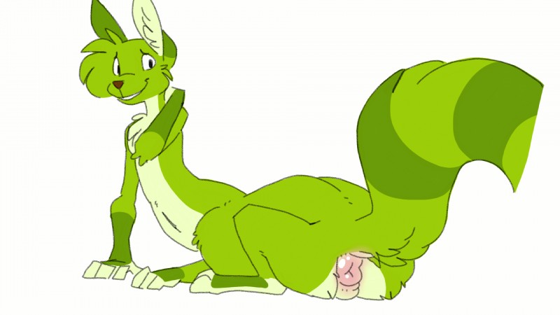 anus backsack balls fluffy fluffy_tail fur genitals green_body green_fur male paws raised_tail shy solo tail y_anus halbean twerp_(halbean) citra citra_taur mammal mammal_taur taur 16:9 hi_res widescreen