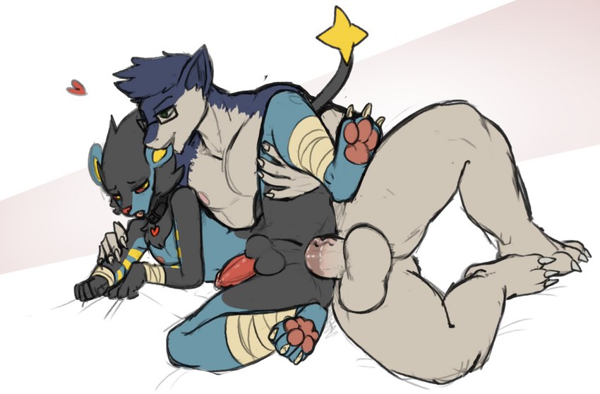 cuddles, fan character, and luxray (nintendo and etc) created by atherol