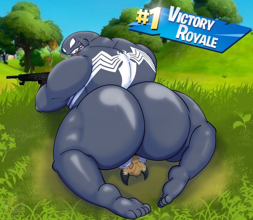 anal anthro aroused aroused_face aroused_smile barazoku between_cheeks biceps big_butt big_dom_small_sub big_eyes big_muscles butt butt_sniffing butt_worship dominant dominant_male duo face_in_ass facesitting feet foot_fetish forced forest fur game_over gameplay_mechanics grass gun hair huge_butt larger_male long_tongue looking_back male male/male muscular muscular_anthro muscular_male nose_to_anus nude open_mouth oral orange_body orange_fur plant ranged_weapon rimming sex sharp_teeth simple_background sitting_on_another size_difference smile smothering sniffing submissive submissive_male teeth text tongue tongue_out tree victory_royale weapon oceanrockz battle_royale epic_games fortnite marvel spider-man_(series) fennix_(fortnite) venom_(marvel) alien alien_humanoid animal_humanoid canid canid_humanoid canine canine_humanoid fox fox_humanoid humanoid mammal mammal_humanoid red_fox symbiote true_fox hi_res